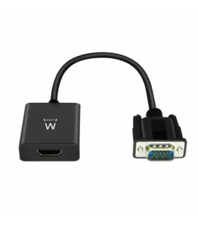 CABLE CONVERTIDOR EWENT VGA MACHO - HDMI HEMBRA CON AUDIO 0,20 METROS