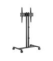 AISENS Soporte de Suelo ECO con Rueda para Monitor Tv 35Kg de 32-55, Negro