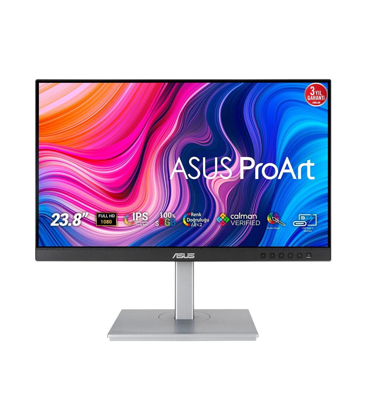 ASUS PA247CV pantalla para PC 60,5 cm (23.8") 1920 x 1080 Pixeles Full HD LED Negro, Plata