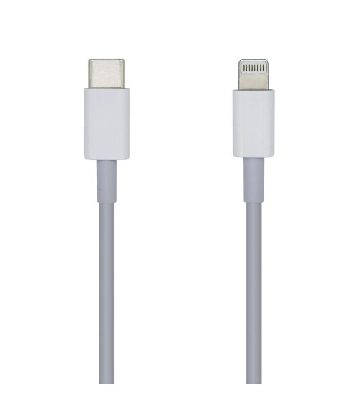 AISENS Cable USB 2.0 USB-С A Lightning PD 2A, Lightning M-USB-С M, Blanco, 20cm