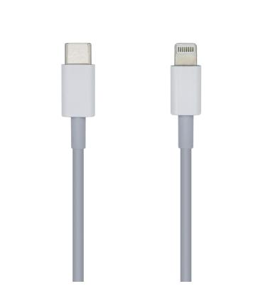AISENS Cable USB 2.0 USB-С A Lightning PD 2A, Lightning M-USB-С M, Blanco, 20cm
