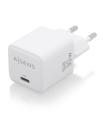 AISENS Cargador Gan 30W, 1xUSB-C PD3.0 QD4.0, Blanco