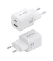 AISENS Cargador Gan 35W, 1xUSB-C PD3.0 QC4.0, 1xUSB-A QC3.0, Blanco