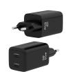 AISENS Cargador Gan 65W, 2xUSB-C PD3.0 QD4.0, Negro