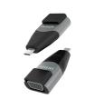AISENS Adaptador Conversor Aluminio USB-C a VGA, USB-C M-HDB15 H, Gris