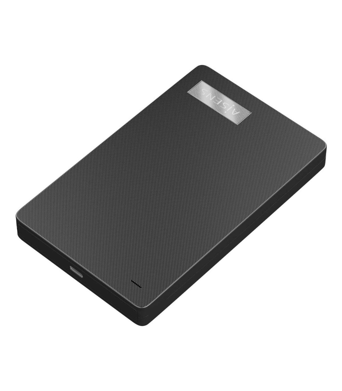 AISENS Caja Externa 2,5″ 9.5mm SATA a USB-C USB3.1 Gen1, Negra
