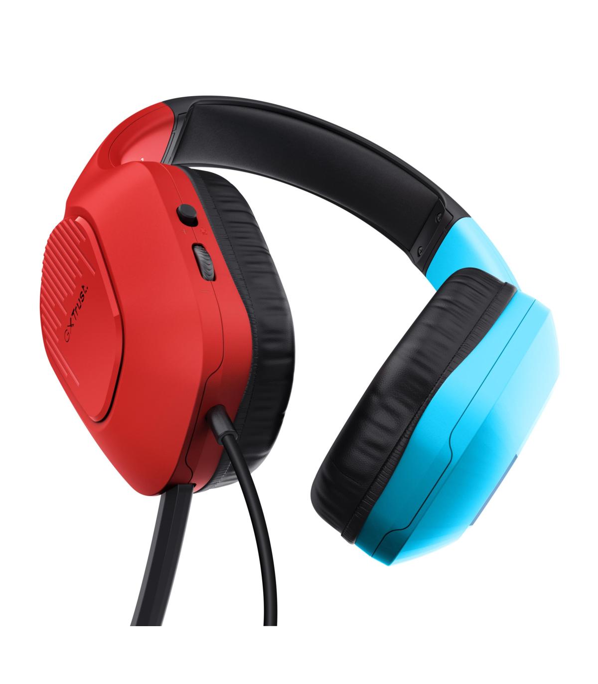 Trust GXT 416S Zirox Auriculares Alámbrico Diadema Juego Negro, Cian, Rojo