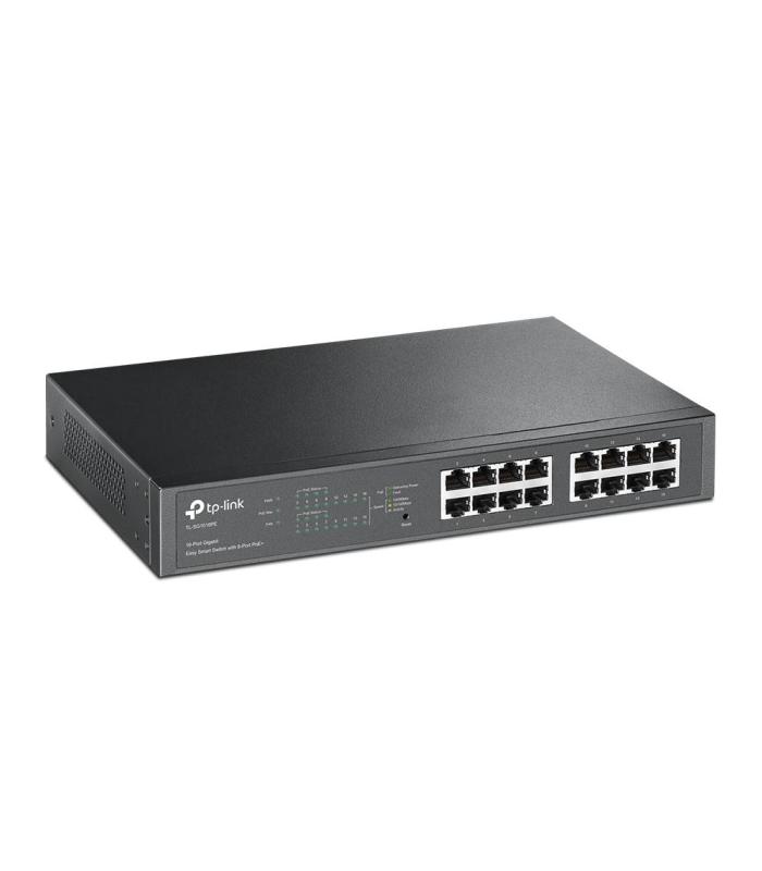TP-Link TL-SG1016PE Gestionado L2 Gigabit Ethernet (10 100 1000) Energía sobre Ethernet (PoE) 1U Negro