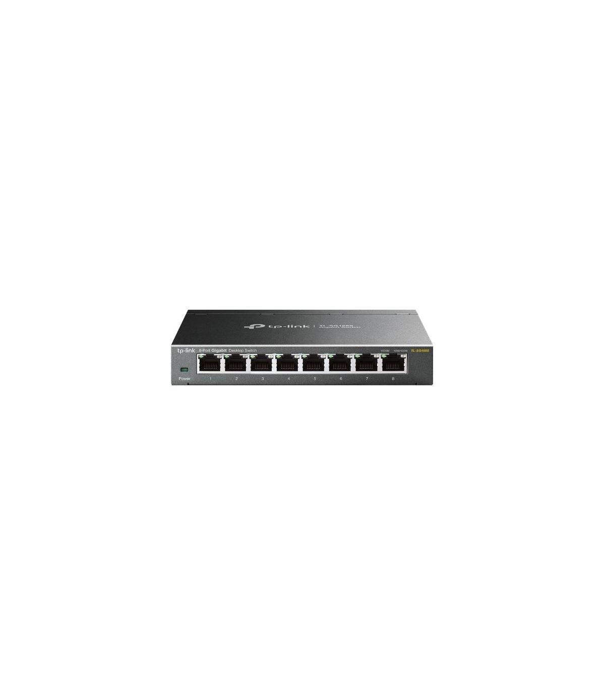 TP-Link TL-SG108S No administrado Gigabit Ethernet (10 100 1000) Negro