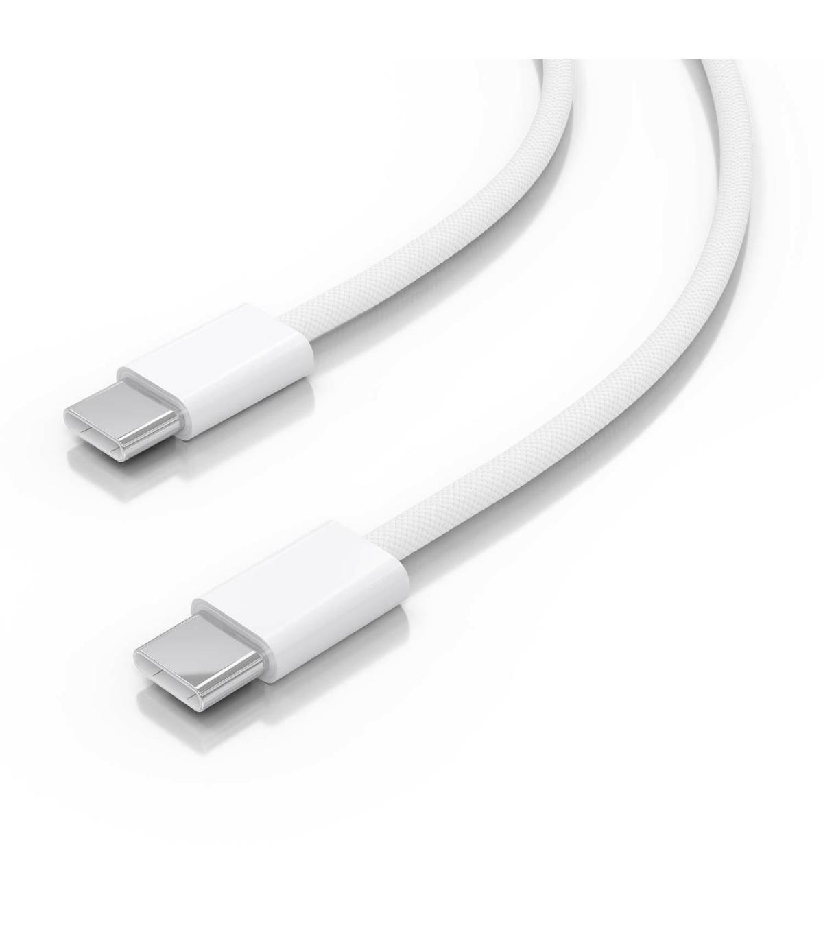 AISENS Cable USB 2.0 3A 60W Apple, tipo USB-C M-USB-C M, Blanco, 2.0m