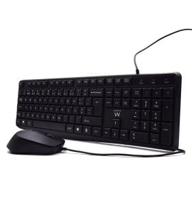 Ewent EW3007 teclado Ratón incluido Oficina USB QWERTY Portugués Negro