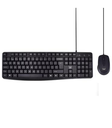 Ewent EW3007 teclado Ratón incluido Oficina USB QWERTY Portugués Negro
