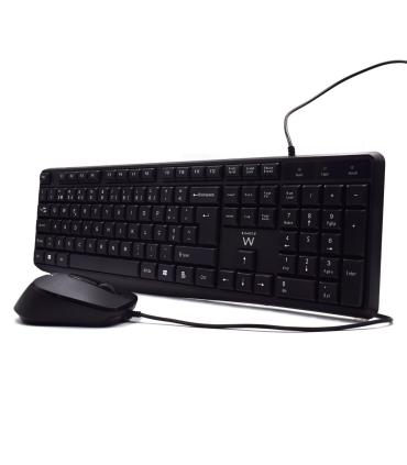 Ewent EW3007 teclado Ratón incluido Oficina USB QWERTY Portugués Negro