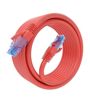 AISENS Cable De Red Latiguillo RJ45 Cat.6 UTP AWG26 CCA, Rojo, 5.0 m