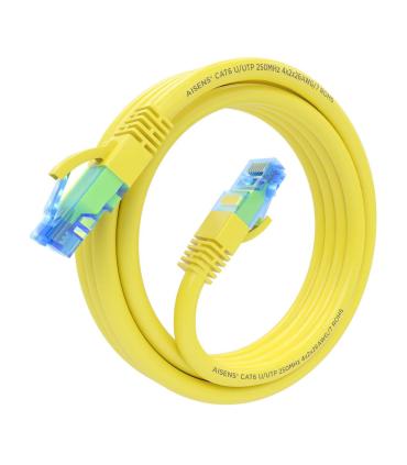 AISENS Cable De Red Latiguillo RJ45 Cat.6 UTP AWG26 CCA, Amarillo, 3.0 m