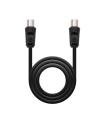 Nanocable 10.26.0202 cable coaxial 3C-2V 1,8 m 9,5 mm Negro