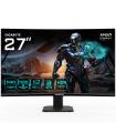 GIGABYTE Monitor de juego curvo GS27FC 27" FHD - 1920 x 1080, 180Hz, 1ms, 250 cd/m², FreeSync Premium, compatible con HDR, HDMI