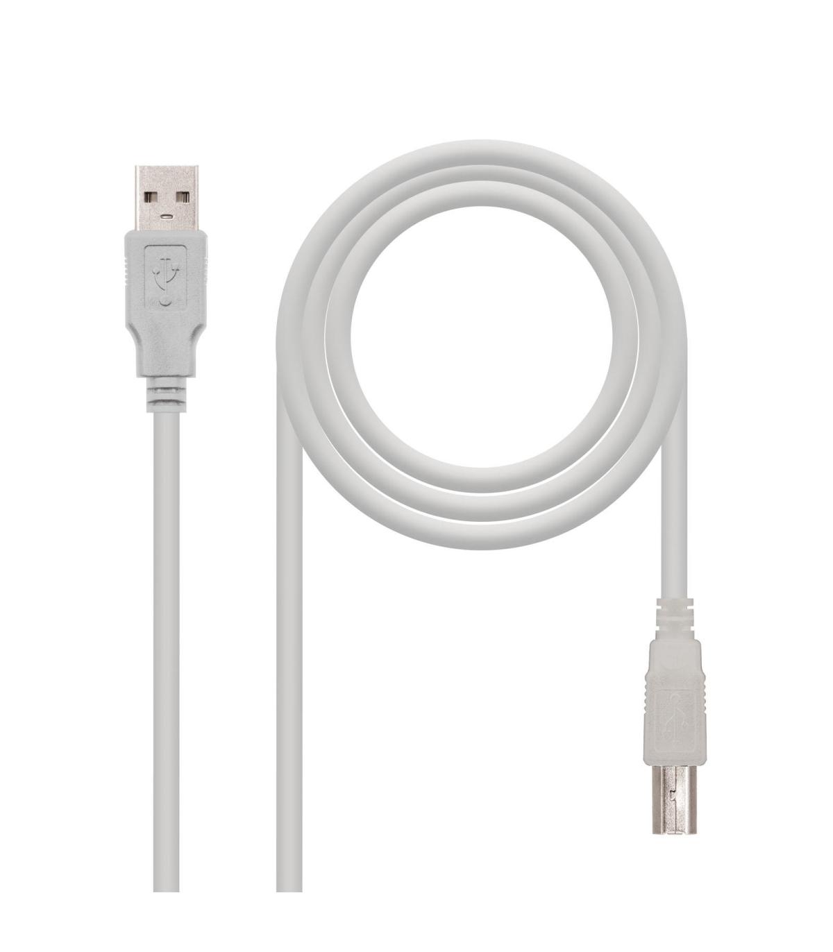 Nanocable CABLE USB 2.0 IMPRESORA, TIPO A M-B M, BEIGE, 1.8 M