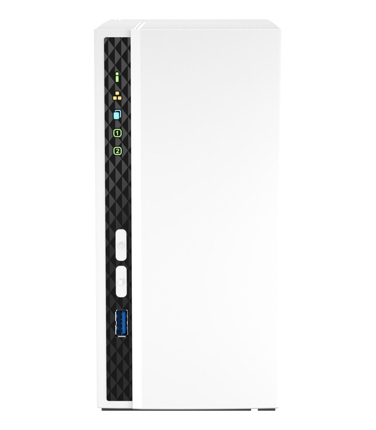 QNAP TS-233 servidor de almacenamiento NAS Mini Tower ARM Cortex-A55 2 GB 0 TB QNAP QTS Blanco