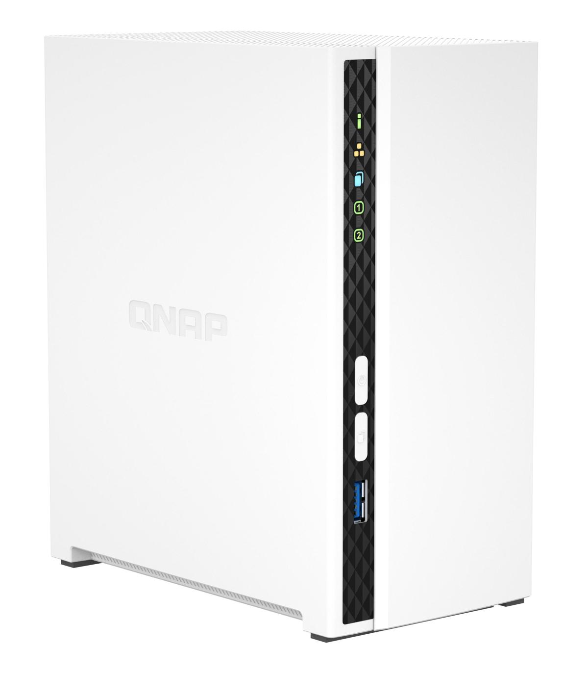 QNAP TS-233 servidor de almacenamiento NAS Mini Tower ARM Cortex-A55 2 GB 0 TB QNAP QTS Blanco
