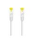 Nanocable Cable Red Latiguillo RJ45 LSZH CAT.6A SFTP AWG26, Blanco, 25 cm