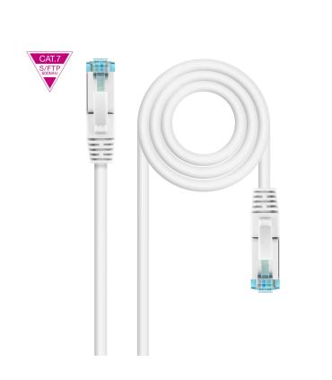 Nanocable Cable de Red Cat.7 600MHZ LSZH SFTP PIMF AWG26, Blanco, 2 m