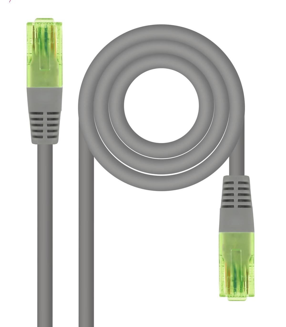 Nanocable Cable de Red Latiguillo RJ45 CAT.6 UTP AWG26 CCA, Gris, 1.5m
