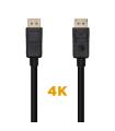 AISENS Cable DisplayPort V1.2 4K@60Hz, DP M-DP M, Negro, 1.0m
