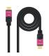 Nanocable 10.15.3715 cable HDMI 15 m HDMI tipo A (Estándar) Negro, Rosa