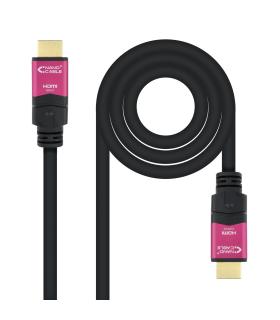 Nanocable 10.15.3715 cable HDMI 15 m HDMI tipo A (Estándar) Negro, Rosa