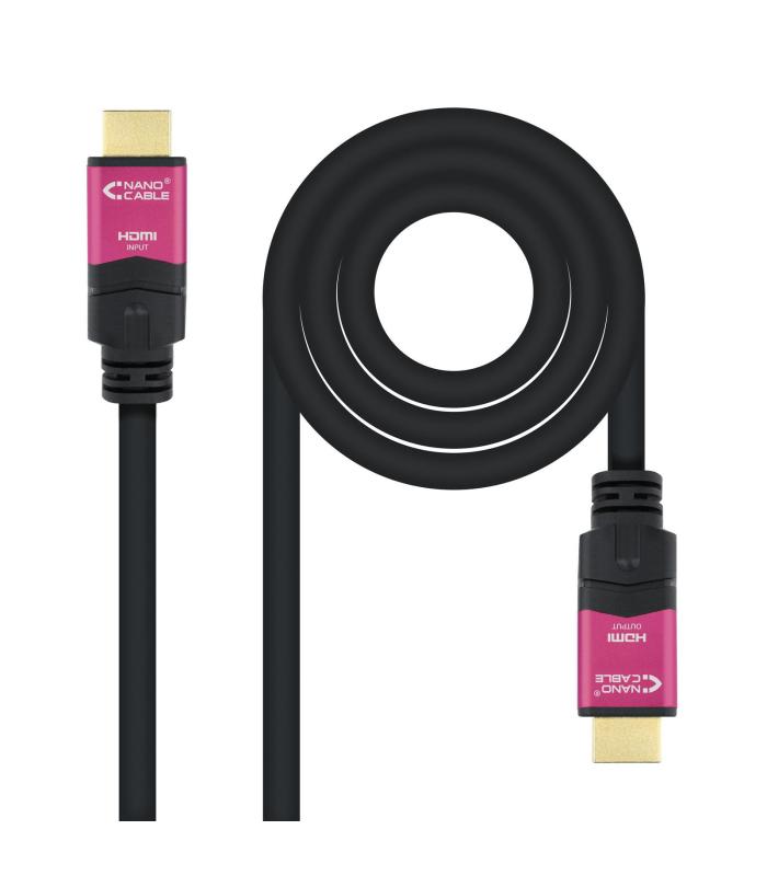 Nanocable 10.15.3715 cable HDMI 15 m HDMI tipo A (Estándar) Negro, Rosa