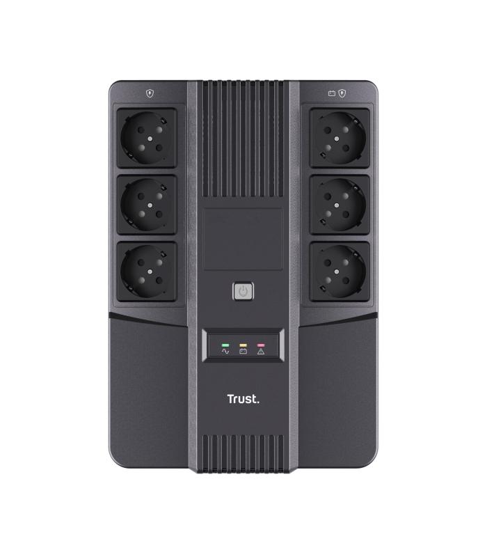 Trust Maxxon sistema de alimentación ininterrumpida (UPS) 0,8 kVA 6 salidas AC