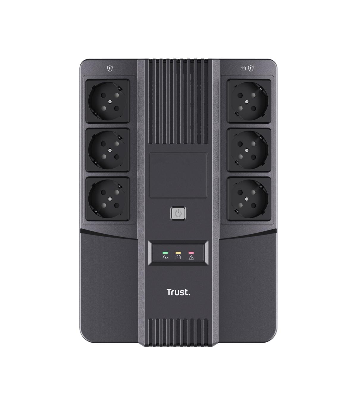 Trust Maxxon sistema de alimentación ininterrumpida (UPS) 0,8 kVA 6 salidas AC