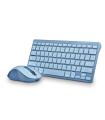 NGS Fantasy Pack Teclado Compacto Silencioso + Raton Silencioso 1600dpi 5 Botones - Conexion 2,4GHz, BT1 Y BT2 - Color Azul