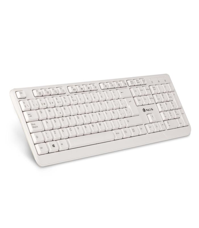 TECLADO NGS CABLE SPIKE BLANCO  USB