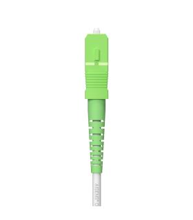 AISENS Cable Fibra Óptica Latiguillo G657A2 3.0 9 125 SMF Simplex CPR DCA LSZH, SC APC-SC APC, Blanco, 120 m