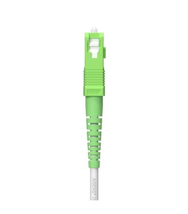 AISENS Cable Fibra Óptica Latiguillo G657A2 3.0 9 125 SMF Simplex CPR DCA LSZH, SC APC-SC APC, Blanco, 120 m