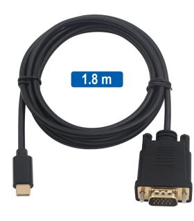 Ewent EC1052 adaptador de cable de vídeo 1,8 m USB Tipo C VGA (D-Sub)