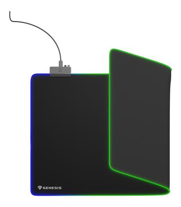 GENESIS Boron 500 XXL RGB Alfombrilla de ratón para juegos Negro