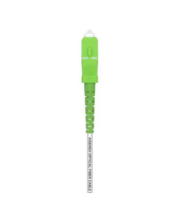 AISENS Cable Fibra Óptica Latiguillo G657A2 3.0 9 125 SMF Simplex CPR DCA LSZH, SC APC-SC APC, Blanco, 50 m