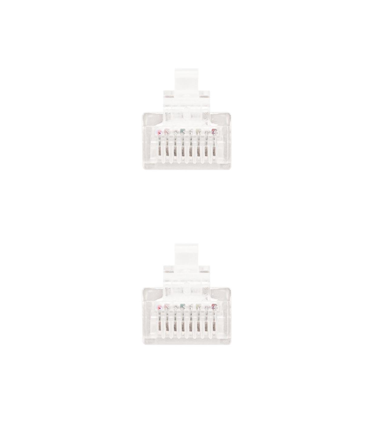 Nanocable Cable Red Latiguillo RJ45 CAT.6 UTP AWG24, Blanco, 30 cm
