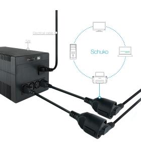 Nanocable CABLE ADAPTADOR C14 M a CEE7 H, 25 CM
