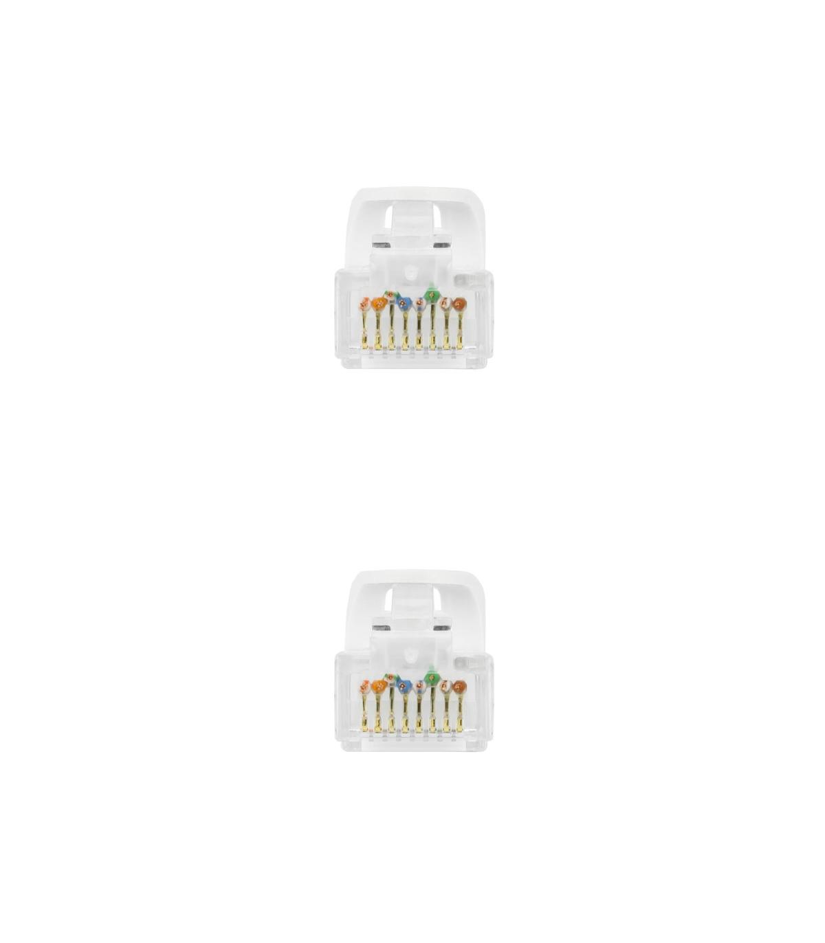 Nanocable Cable de red latiguillo RJ45 LSZH Cat.6A UTP AWG24, Blanco, 3.0m