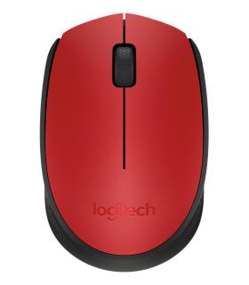 Logitech M171 Red-K ratón Oficina Ambidextro RF inalámbrico Óptico 1000 DPI