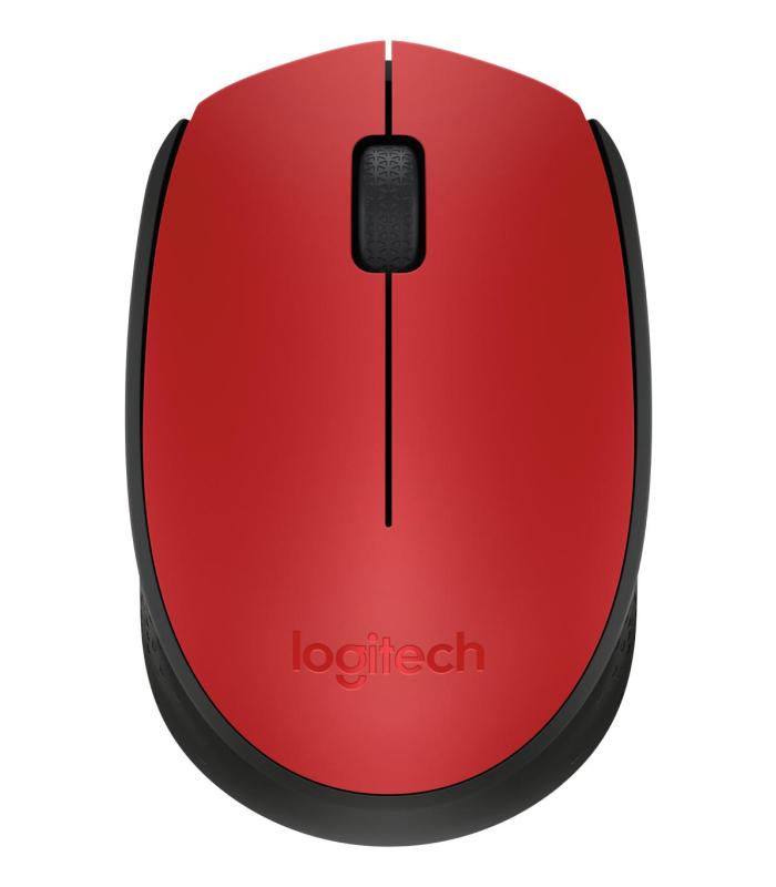 Logitech M171 Red-K ratón Oficina Ambidextro RF inalámbrico Óptico 1000 DPI