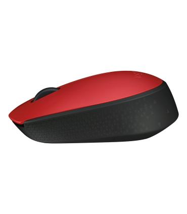 Logitech M171 Red-K ratón Oficina Ambidextro RF inalámbrico Óptico 1000 DPI