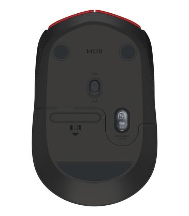 Logitech M171 Red-K ratón Oficina Ambidextro RF inalámbrico Óptico 1000 DPI