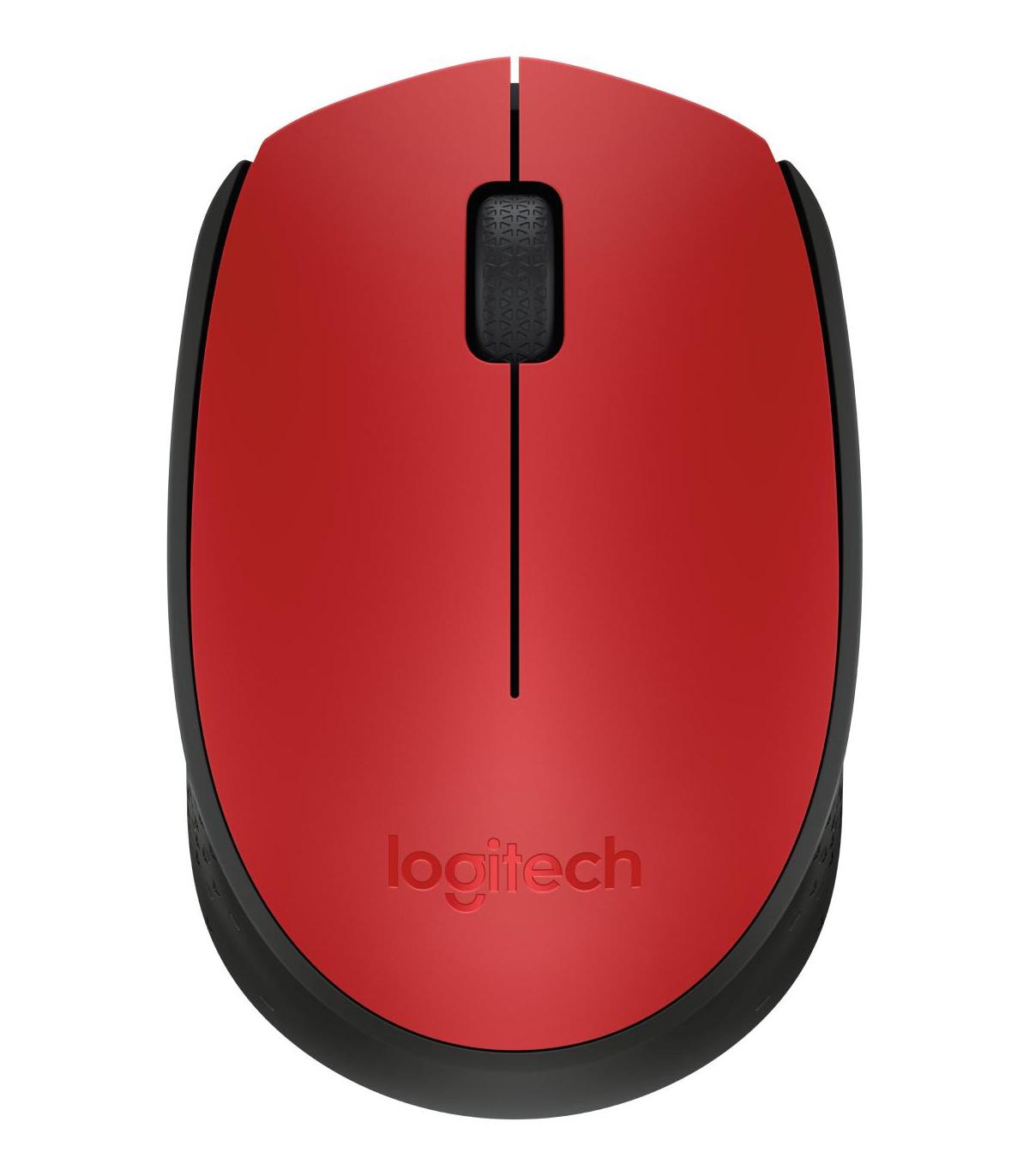 Logitech M171 Red-K ratón Oficina Ambidextro RF inalámbrico Óptico 1000 DPI