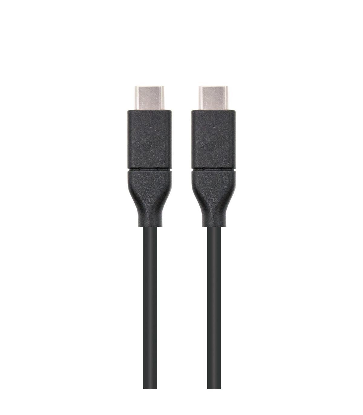 Nanocable USB 3.1, 1m cable USB USB 3.2 Gen 2 (3.1 Gen 2) USB C Negro