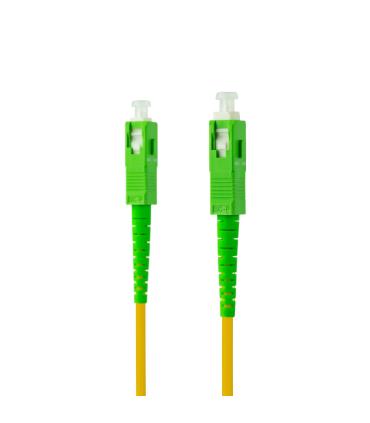 Nanocable Cable de Fibra Óptica SC APC a SC APC Monomodo Simplex LSZH, Amarillo, 15m